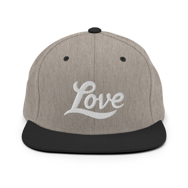 Men's "Love" Embroidered Snapback Hat