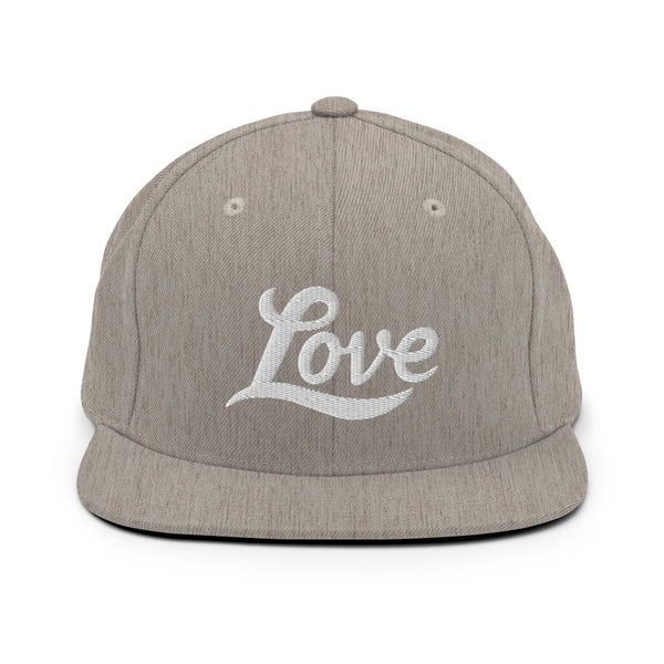 Men's "Love" Embroidered Snapback Hat