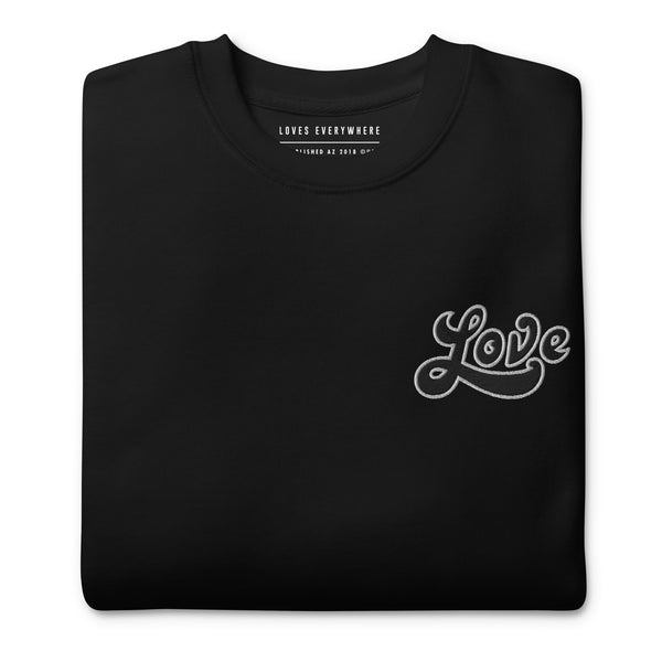 Women's "Love" Embroidered Premium Sweatshirt