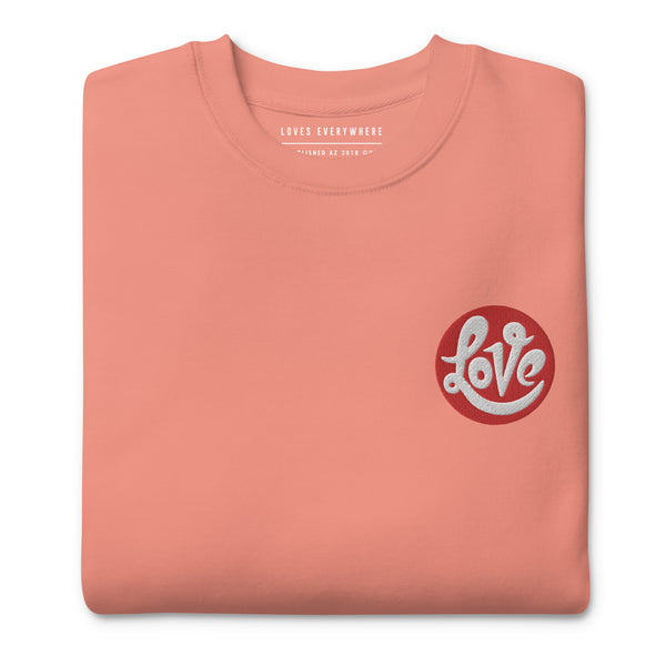 Women's "Love" Embroidered Premium Sweatshirt
