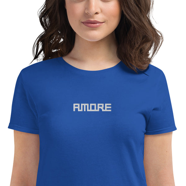 Women's "Amore" Embroidered Short Sleeve T-shirt