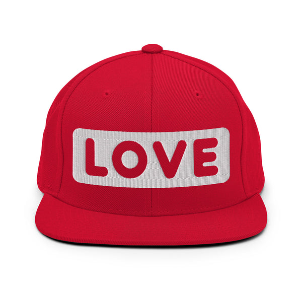 Men's "Love" Embroidered Snapback Hat