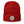 Load image into Gallery viewer, A woman’s knit, red beanie features a professionally embroidered, original “Amor” design by Christian Hat Company - Loves Everywhere