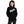 Load image into Gallery viewer, A woman is wearing a black hoodie featuring an original “Amor” design print by Christian Apparel Line - Loves Everywhere