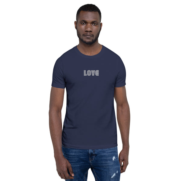 Men's "Love" Embroidered Short Sleeve Shirt