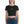 Load image into Gallery viewer, A woman is wearing a black Crop Top T Shirt featuring an embroidered original “Love” design by Christian Clothing Brand - Loves Everywhere