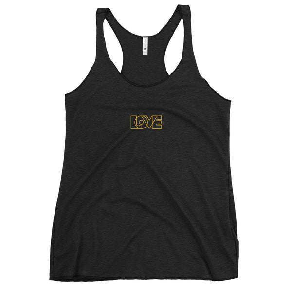 Women's "Love" Printed Racerback Tank Top
