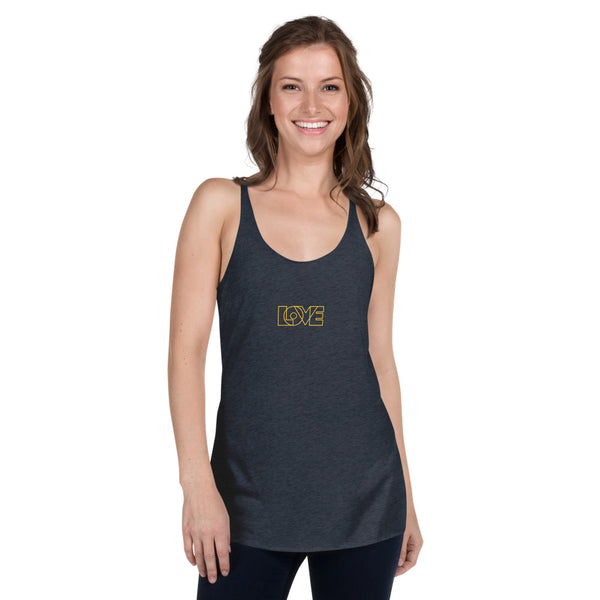 Women's "Love" Printed Racerback Tank Top