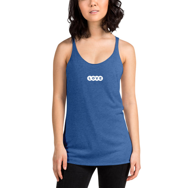 Women's "Love" Printed Racerback Tank Top