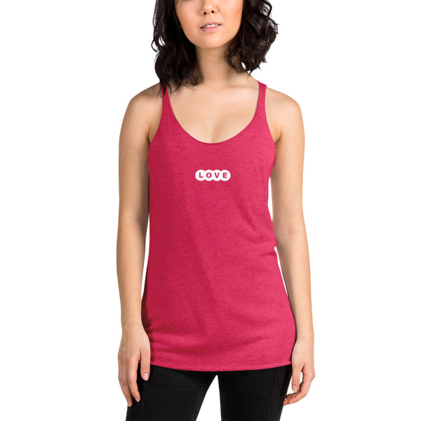 Women's "Love" Printed Racerback Tank Top