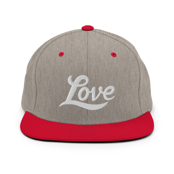 Men's "Love" Embroidered Snapback Hat