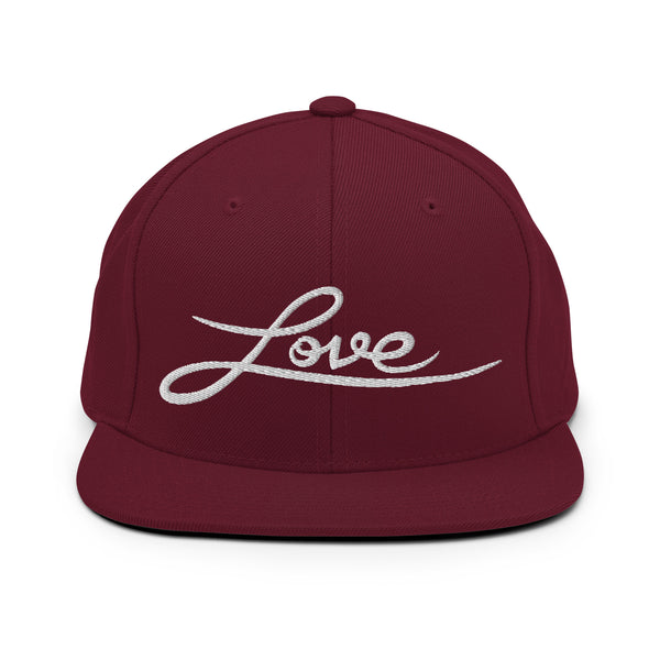 Women's "Love" Embroidered Snapback Hat