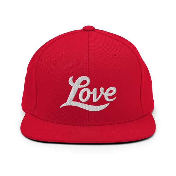 Men's "Love" Embroidered Snapback Hat