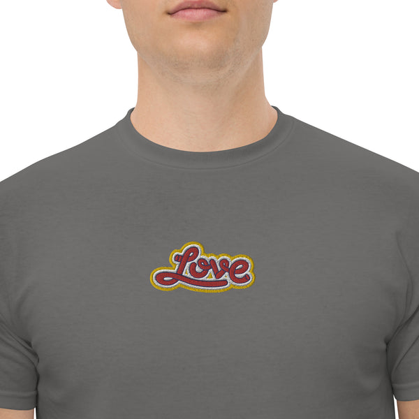 Men's "Love" Embroidered Classic Tee