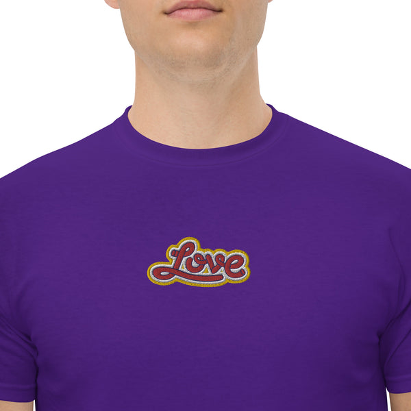 Men's "Love" Embroidered Classic Tee