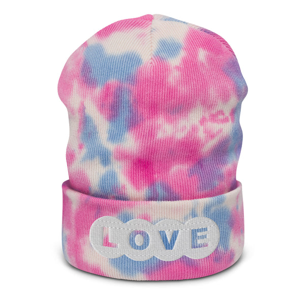 Men's "Love" Embroidered Tie-dye Beanie