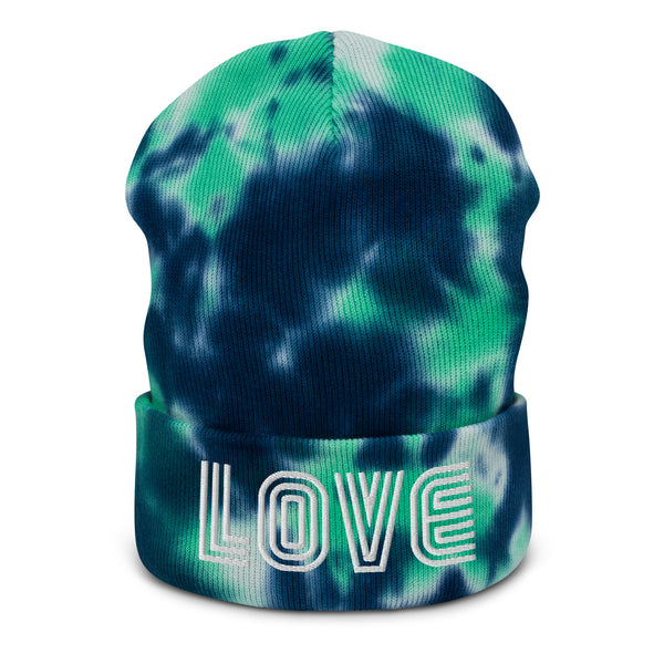 Men's "Love" Embroidered Tie-dye Beanie