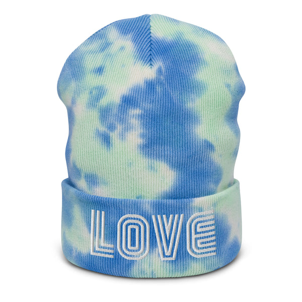 Men's "Love" Embroidered Tie-dye Beanie