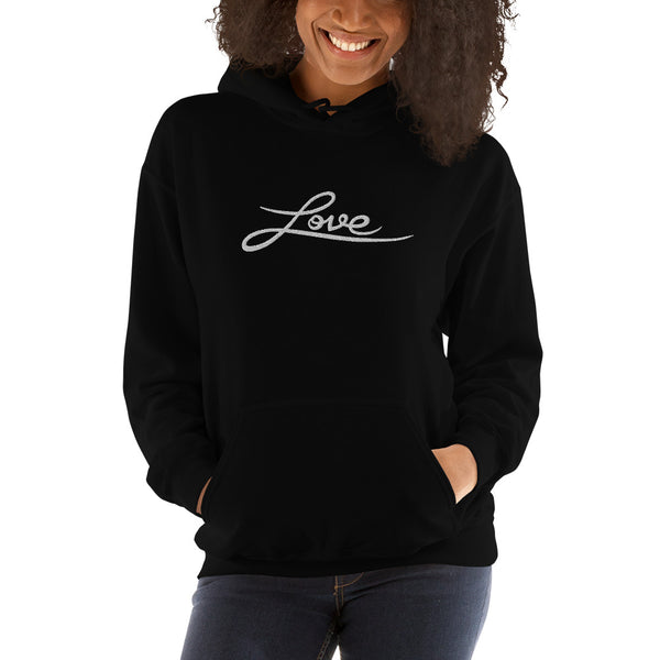 Women's "Love" Embroidered Hoodie