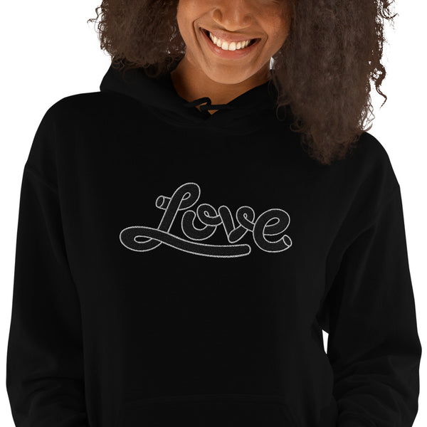 Women's "Love" Embroidered Hoodie