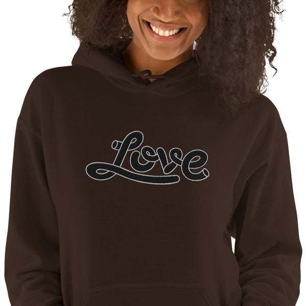 Women's "Love" Embroidered Hoodie