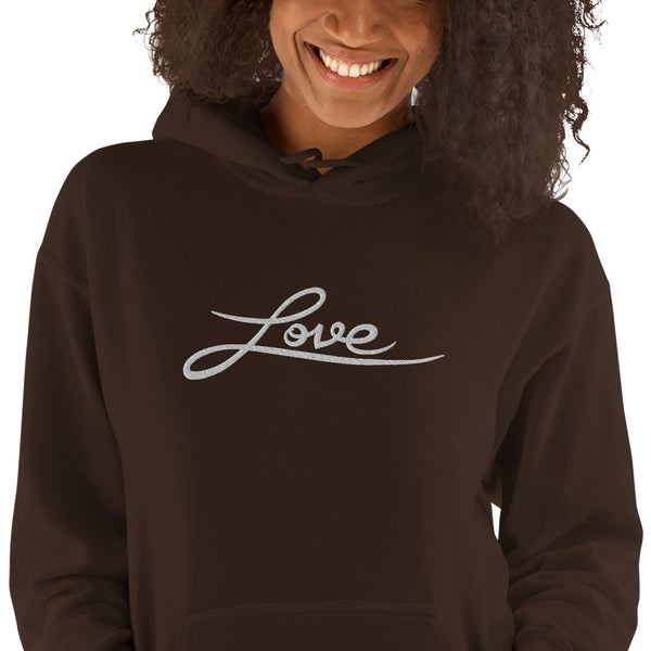 Women's "Love" Embroidered Hoodie