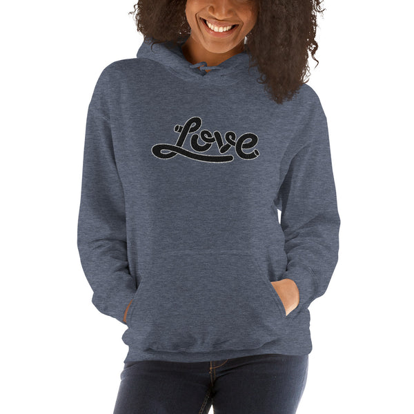 Women's "Love" Embroidered Hoodie