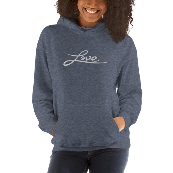 Women's "Love" Embroidered Hoodie