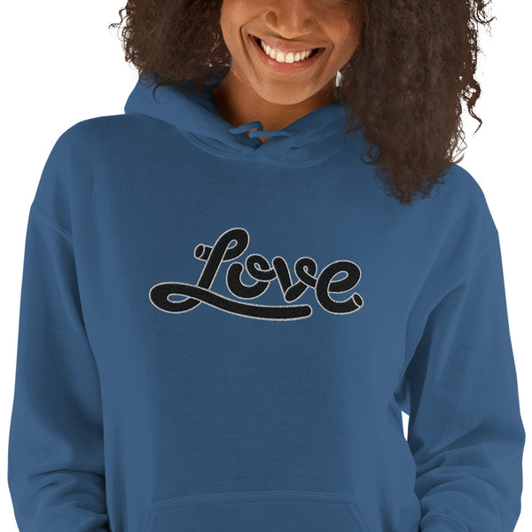 Women's "Love" Embroidered Hoodie