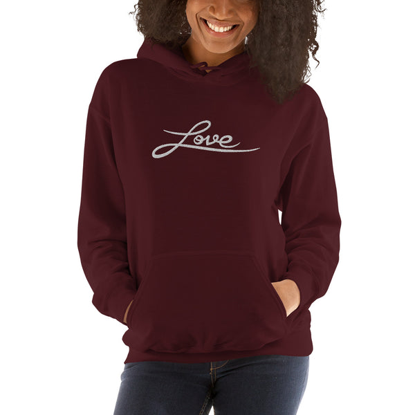 Women's "Love" Embroidered Hoodie