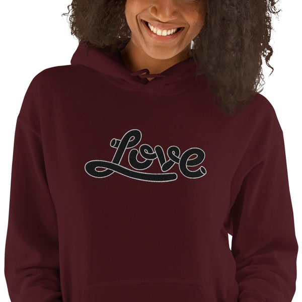 Women's "Love" Embroidered Hoodie