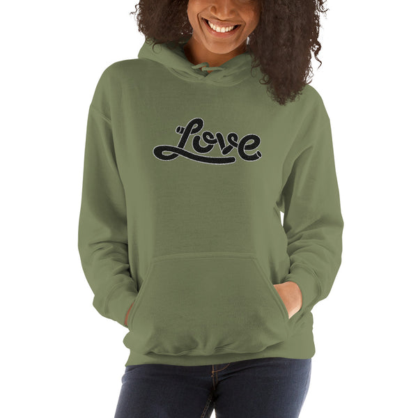 Women's "Love" Embroidered Hoodie