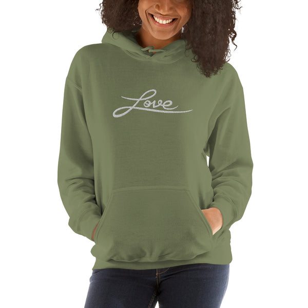 Women's "Love" Embroidered Hoodie