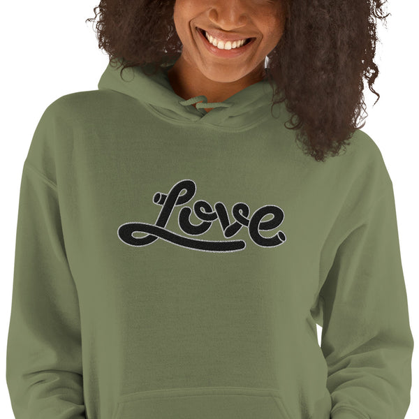 Women's "Love" Embroidered Hoodie