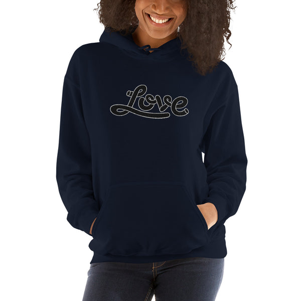 Women's "Love" Embroidered Hoodie