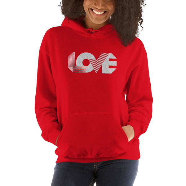 Women's "Love" Embroidered Hoodie