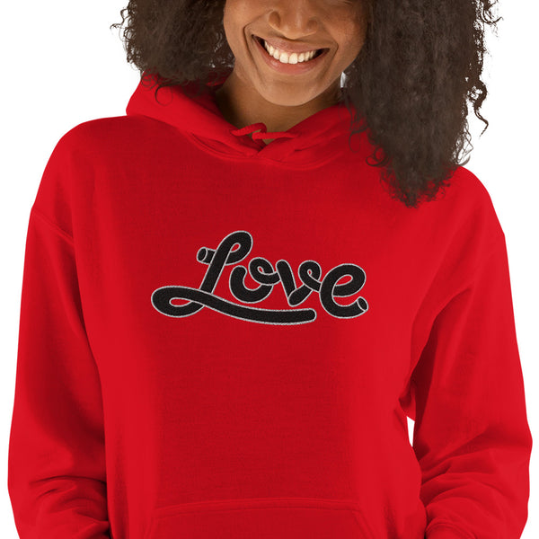 Women's "Love" Embroidered Hoodie