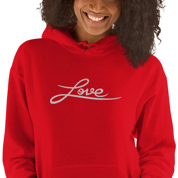 Women's "Love" Embroidered Hoodie