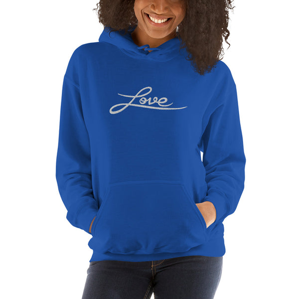 Women's "Love" Embroidered Hoodie