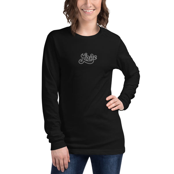 Women's "Love" Embroidered Long Sleeve Tee