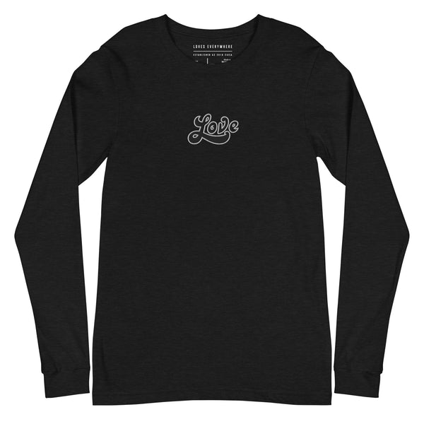 Women's "Love" Embroidered Long Sleeve Tee