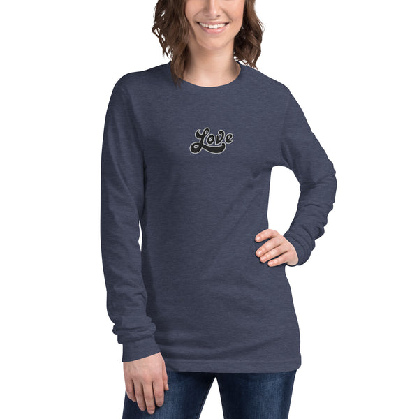 Women's "Love" Embroidered Long Sleeve Tee