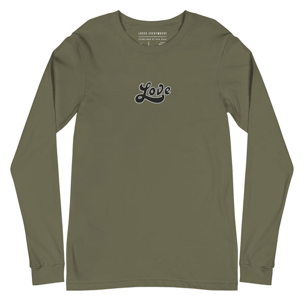 Women's "Love" Embroidered Long Sleeve Tee