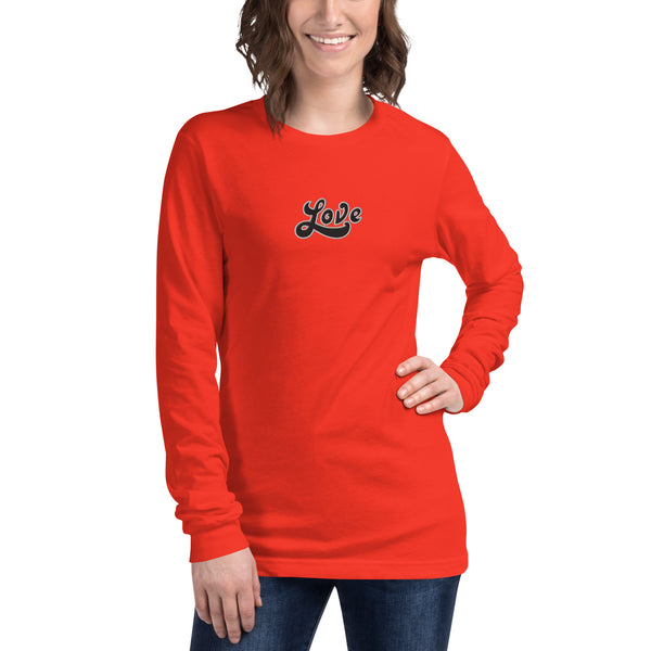 Women's "Love" Embroidered Long Sleeve Tee