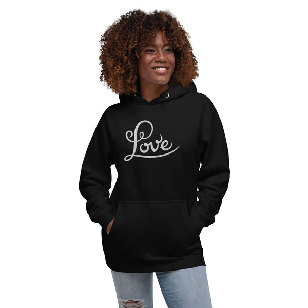 Women's "Love" Embroidered Hoodie