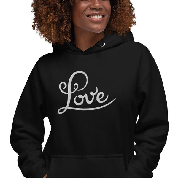 Women's "Love" Embroidered Hoodie