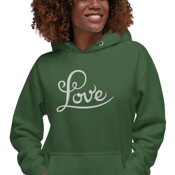 Women's "Love" Embroidered Hoodie