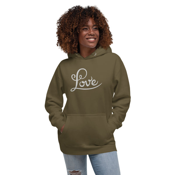 Women's "Love" Embroidered Hoodie