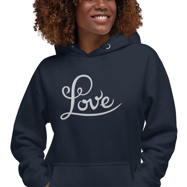 Women's "Love" Embroidered Hoodie