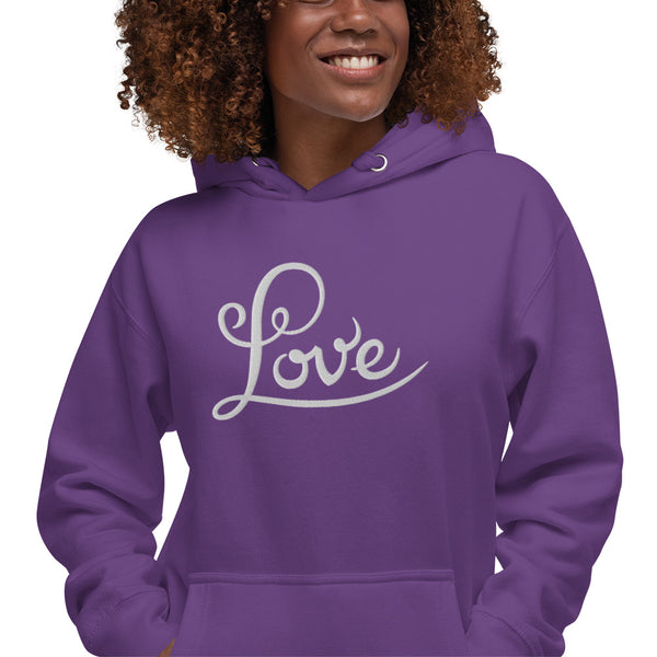 Women's "Love" Embroidered Hoodie